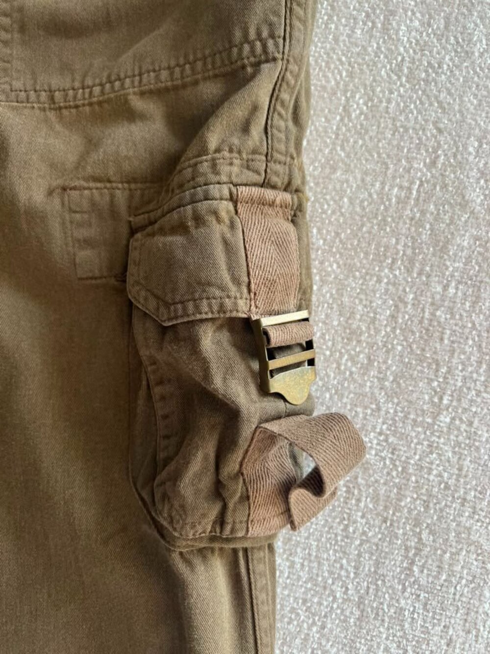 Lauren Ralph Lauren Petite 4P Brown Cargo Pants Women Utility Wide Leg - Picture 12 of 14